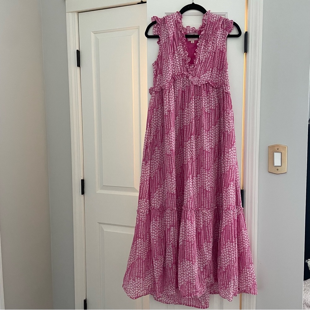 Banjanan flutter sleeve maxi dress